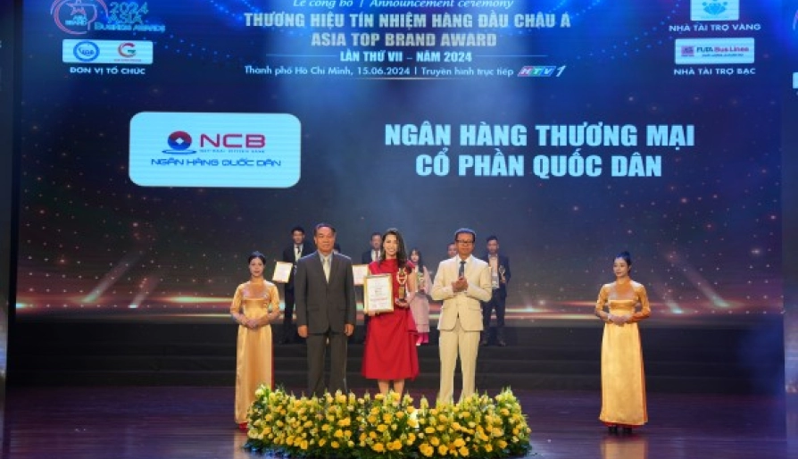 Ngân hàng số NCB IZIMOBILE lọt Top 10 Sản Phẩm Dịch Vụ Chất Lượng Châu Á 2024