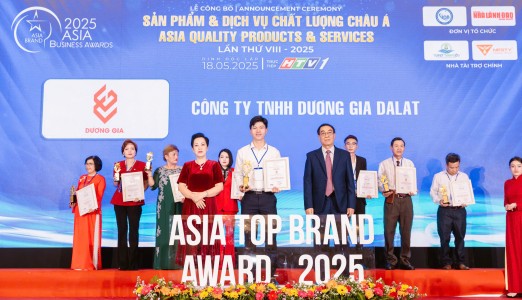 Thương Hiệu Trà Thông Đỏ của công ty Dương Gia Dalat đạt chứng nhận Sản phẩm Dịch vụ Chất lượng Châu Á 2025