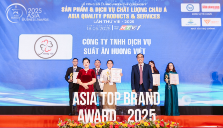 Hương Việt – Khẳng định vị thế trong ngành suất ăn công nghiệp với giải thưởng &quot;Sản phẩm &amp; Dịch vụ chất lượng Châu Á 2025&quot;