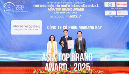 Mariana Bay vinh dự nhận danh hiệu Top 10 Thương hiệu tín nhiệm hàng đầu Châu Á tại Asia Top Brand Award 2025