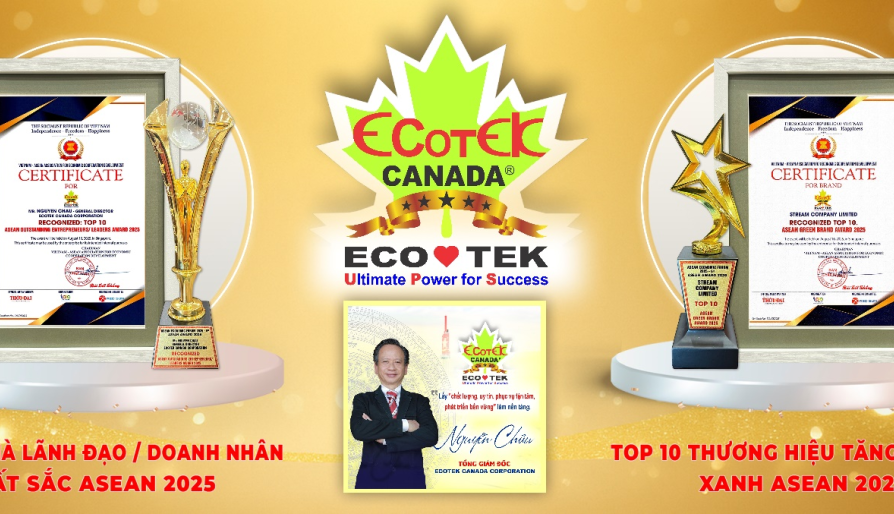 ECOTEK CANADA VÀ CÔNG TY TNHH TM NGUYÊN HÀ TỰ HÀO ĐƯỢC VINH DANH