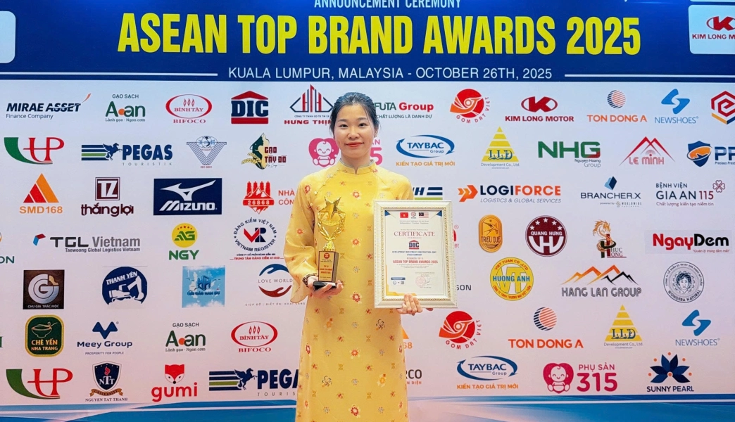 Tập Đoàn DIC nhận giải thưởng Top 10 Thương Hiệu Uy Tín Hàng Đầu ASEAN 2025