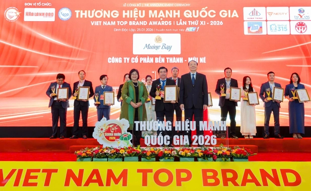 Mũi Né Bay Resort được vinh danh Top 50 Thương Hiệu Chuyển Đổi Xanh Bền Vững tại Thương Hiệu Mạnh Quốc Gia 2026