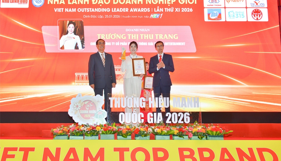 Chủ tịch HĐQT Trương Thị Thu Trang được trao danh hiệu “Nhà Lãnh Đạo Doanh Nghiệp Giỏi”