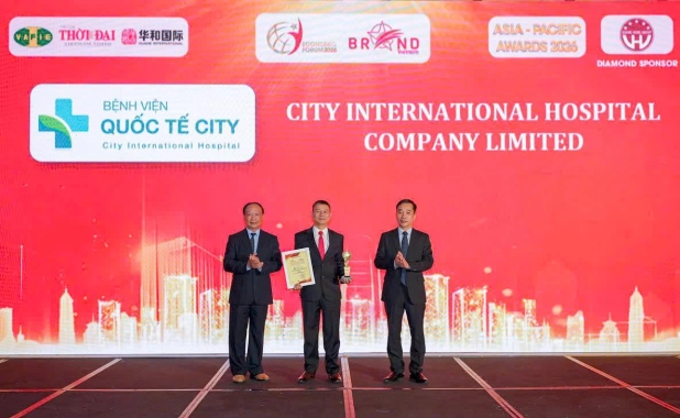Bệnh viện Quốc tế City vinh dự đạt “Top 3 Thương hiệu tiêu biểu Châu Á Thái Bình Dương 2026”