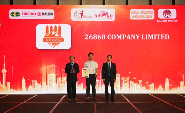 Công ty TNHH 26868 – Vinh dự nhận giải thưởng “Top 10 Doanh nghiệp tiêu biểu Châu Á – Thái Bình Dương 2026”