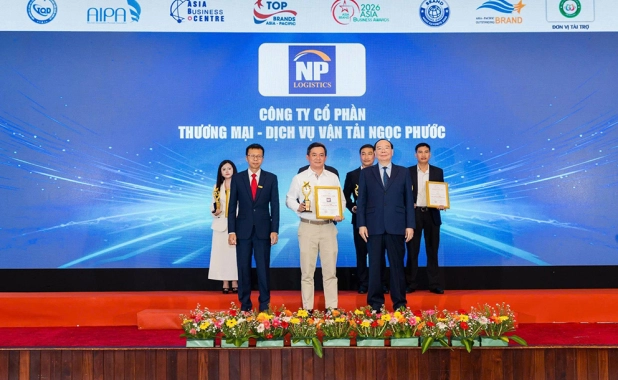 Ngọc Phước Logistics được xướng danh tại Top 10 Thương hiệu tín nhiệm hàng đầu Châu Á