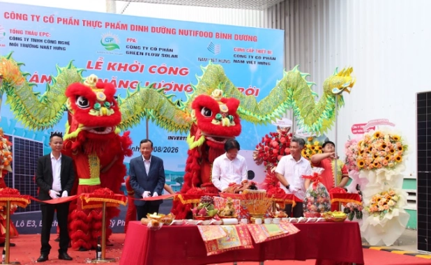 Green Flow Solar khởi công dự án điện mặt trời áp mái 3.780 kWp theo cơ chế PPA tại nhà máy Nutifood Bình Dương