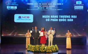 Ngân hàng số NCB IZIMOBILE lọt Top 10 Sản Phẩm Dịch Vụ Chất Lượng Châu Á 2024