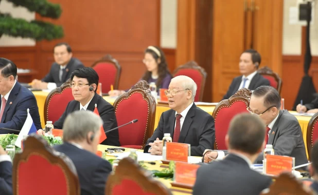 Tổng bí thư Nguyễn Phú Trọng hội đàm với Tổng thống Putin