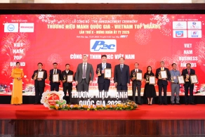 Công ty TNHH Prec Việt Nam vinh dự nhận giải thưởng Thương Hiệu Mạnh Quốc Gia 2025
