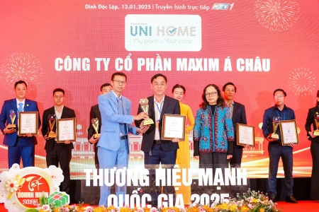 Công ty cổ phần Maxim Á Châu vinh dự nhận danh hiệu Top 10 Thương Hiệu Mạnh Quốc Gia 2025