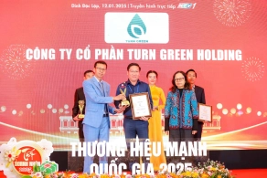 Công ty cổ phần Turn Green Holding đạt danh hiệu Top 12 Thương hiệu mạnh Quốc Gia 2025