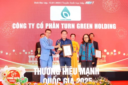 Công ty cổ phần Turn Green Holding đạt danh hiệu Top 12 Thương hiệu mạnh Quốc Gia 2025