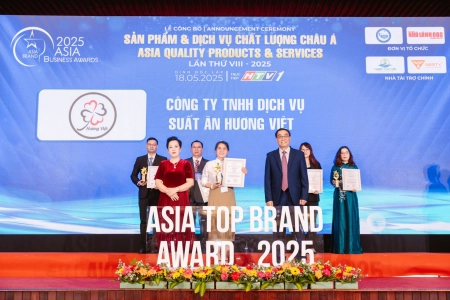 Hương Việt – Khẳng định vị thế trong ngành suất ăn công nghiệp với giải thưởng &quot;Sản phẩm &amp; Dịch vụ chất lượng Châu Á 2025&quot;