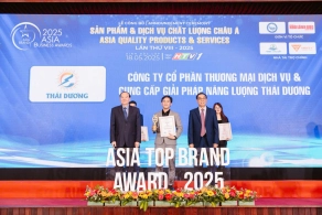 Công ty Cổ phần Tập đoàn Năng Lượng Thái Dương được trao chứng nhận sản phẩm dịch vụ chất lượng châu Á