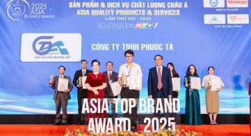 Công ty TNHH Phước Tá đón nhận giải thưởng Sản phẩm - Dịch vụ chất lượng Châu Á 2025