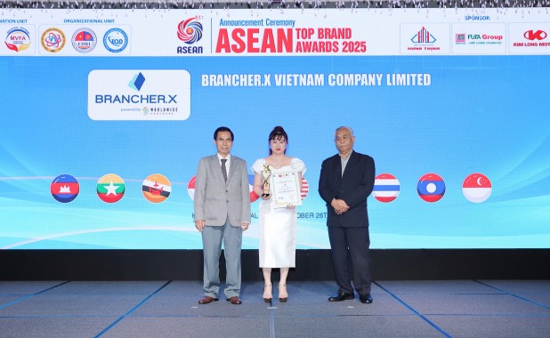 BRANCHER.X đạt danh hiệu “Thương Hiệu Uy Tín Hàng Đầu Asean 2025”