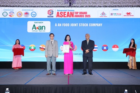 Gạo sạch AAN xuất sắc đạt Top 10 Thương Hiệu Uy Tín Hàng Đầu Asean 2025