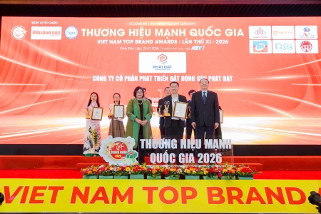 Phát Đạt được vinh danh Top Thương hiệu Mạnh Quốc gia lần thứ XI năm 2026