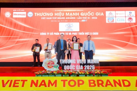 Công ty cổ phần đầu tư và phát triển Việt Á Châu đạt Top 12 Thương hiệu mạnh quốc gia 2026