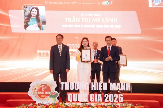 Nữ Doanh Nhân đến từ Cố Đô Huế Trần Thị Mỹ Lành được vinh danh tại Vietnam Top Brand Awards 2026