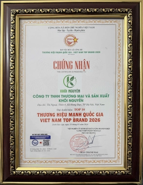 Công Ty TNHH Thương Mại Và Sản Xuất Khôi Nguyên Đón Nhận Danh Hiệu Top 10 Thương Hiệu Mạnh Quốc Gia 2026