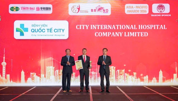 Bệnh viện Quốc tế City vinh dự đạt “Top 3 Thương hiệu tiêu biểu Châu Á Thái Bình Dương 2026”