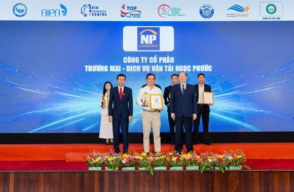 Ngọc Phước Logistics được xướng danh tại Top 10 Thương hiệu tín nhiệm hàng đầu Châu Á