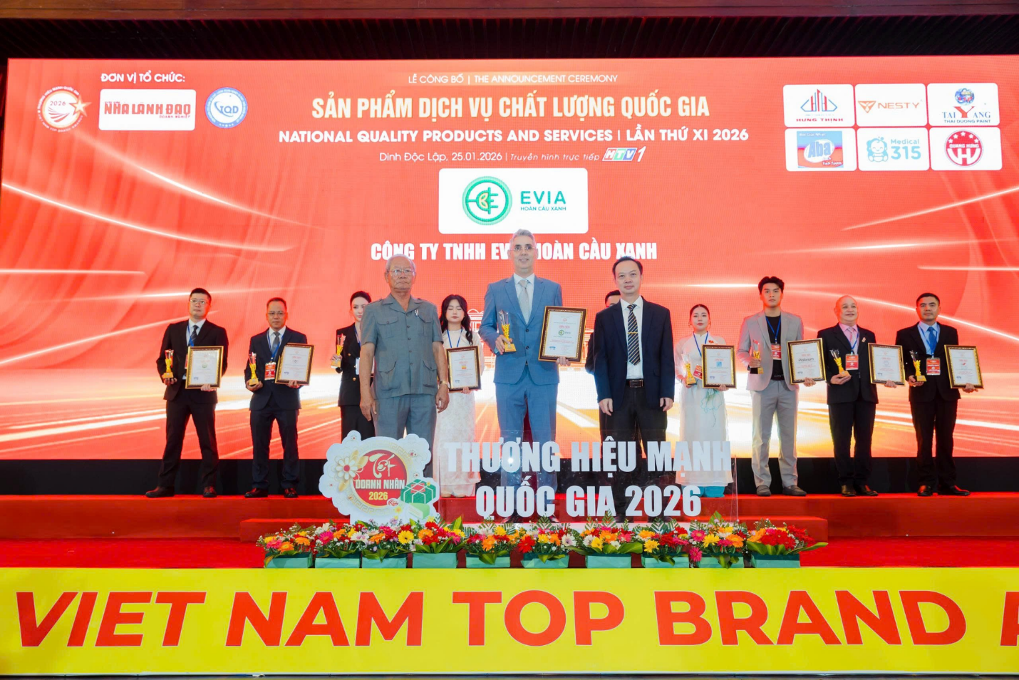 EVIA Hoàn Cầu Xanh Khẳng Định Vị Thế Tiên Phong Với Liên Tiếp Các Giải Thưởng Tại Thương Hiệu Mạnh Quốc Gia 2026